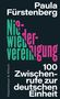 "Nie-wieder-vereinigung", "100 Zwischenrufe zur deutschen Einheit", "Paula Fürstenberg". Dunkler Hintergrund., Buch