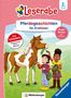 "Pferdegeschichten für Erstleser", Illustration mit Kindern, die ein Pferd füttern. "Leserabe", "2. Klasse", "Ravensburger"., Buch