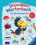 "Das große Leseraben Wörterbuch für die Grundschule". Illustration mit Rabe, Krone, Superheldin, Vampir, Fußball, Einhorn., Buch