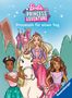 "Barbie Princess Adventure. Prinzessin für einen Tag." Drei Mädchen in Prinzessinnenkleidern, Burg und Pferd. Ravensburger Logo., Buch