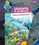 Auf dem Cover steht „LEUCHTE & entdecke Unterwasserwelt“. Oben schwimmt ein Taucher neben einem großen Wal. Darunter eine Meereslandschaft mit bunten Korallen und verschiedenen Fischen., Buch