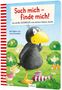 "Such mich - finde mich!" Ein Suchbuch mit Rabe Socke von Annet Rudolph. Ein schwarzer Rabe in einer bunten Wiese., Buch