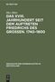 Max Jähns: Das XVIII. Jahrhundert seit dem Auftreten Friedrichs des Großen. 1740-1800, Buch