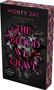 "THE BLOOD WE CRAVE", Monty Jay, Blumen und Totenkopf in dunkler, eleganter Gestaltung, rosa Schriftakzente.