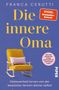 "Die innere Oma", Franca Cerutti. Gelber Schaukelstuhl, lila Kissen, blauer Hintergrund., Buch