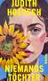 "Judith Hoersch, Roman, Niemands Töchter, Piper." Illustration einer Frau teils verdeckt hinter einer Sonnenblume., Buch
