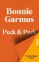 „Bonnie Garmus", „Peck & Peck", „PIPER", „Vorläufiges Cover“. Orange Hintergrund mit gelbem Dreieck., Buch