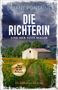 Text: "Liliane Fontaine", "Die Richterin und der tote Maler", "Der 10. Fall für die Richterin", "Ein Südfrankreich-Krimi", "Piper". 

Illustration: Ein Feld mit Sonnenblumen und ein Steinhaus vor einem bewölkten Himmel., Buch
