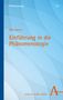 „Einführung in die Phänomenologie“ von Dan Zahavi. Blaue Töne, mit Verlag Karl Alber Logo und Schriftzug darauf., Buch