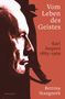 „Vom Leben des Geistes“, Karl Jaspers 1883–1969, Bettina Stangneth auf rotem Hintergrund. Illustration eines Gesichtsprofils., Buch