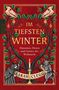 „IM TIEFSTEN WINTER. Dämonen, Hexen und Geister der Weihnacht. Sarah Clegg.“ Zwei Totenköpfe, Zweige, Kerze.