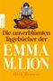 „Die unverblümten Tagebücher der EMMA M. LION Band 3“ von Beth Brower. Frau liest Buch mit Katze daneben.