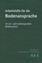Text: „Arbeitshilfe für die Bodenansprache im vor- und nachsorgenden Bodenschutz. Auszug aus der Bodenkundlichen Kartieranleitung KA 6.“ Hintergrund: Dunkelgrün.