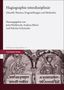 „Hagiographie interdisziplinär. Aktuelle Themen, Fragestellungen und Methoden.“ Herausgeber sind Julia Weitbrecht, Andreas Bihrer und Felicitas Schmieder. Darunter eine mittelalterliche Illustration mit zwei Figuren und lateinischem Text., Buch