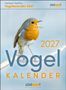 "Vogelkalender 2027. Herbert Steffny. Ein Vogel sitzt auf einem Ast. Logo von südwest+"