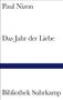 Paul Nizon: Das Jahr der Liebe, Buch