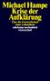Text „Michael Hampe: Krise der Aufklärung. Über die Fortsetzbarkeit einer Lebensform. suhrkamp taschenbuch wissenschaft.“ Auf dunkelblauem Hintergrund., Buch
