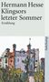 Hermann Hesse: Klingsors letzter Sommer, Buch