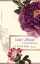 Text: "Isabel Allende, Fortunas Tochter, Roman". Großes Blatt und lila Blume, unten roter Blütenkopf.