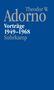 Theodor W. Adorno: Nachgelassene Schriften. Abteilung V: Vorträge und Gespräche, Buch