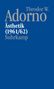 Theodor W. Adorno: Nachgelassene Schriften. Abteilung IV: Vorlesungen, Buch