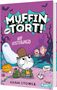 "Muffin und Tört! Auf Geisterjagd" steht über einer Illustration mit einem besorgten Kater, einem Geist und einer Kürbislaterne., Buch