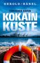 "Tödlicher Hafen, Kokainküste, Kriminalroman" steht über einem Hafen mit Kränen und einem orangen Rettungsring., Buch