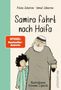 Text: "Samira fährt nach Haifa", "Alena Jabarine", "Ismael Jabarine", "Illustrationen Giovanni Esposito", "SPIEGEL Bestseller-Autorin". Illustration: Kind und älterer Mann., Buch