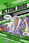 "ANDY RILEY ACTION DUDE", "COMIC", "STRESS IM ALL". Grüne, dynamische Comic-Illustration mit Astronaut und Raketen., Buch
