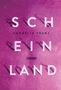 Text „SCHEINLAND“, „CORNELIA FRANZ“, und „CARLSEN“ auf lila Hintergrund., Buch