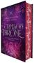 „Sara Raasch Beth Revis, Crimson Throne, Lass niemals einen Verräter in dein Herz.“ Purpur mit floralen Mustern., Buch