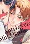„Anti Lovers Mind Battle“ von Yuo Yodogawa. Illustration zeigt zwei junge Männer in enger Umarmung auf rotem Hintergrund.