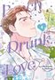 "Vorläufiges Cover. Story Moscareto. Art OkDong." Ein Mann blickt träumerisch aufwärts, umgeben von Blumen und einem Regenschirm.