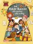 „Einfach lesen lernen“, „Die Biber-Klasse, alle anders, alle richtig“ auf einer Tafel; fröhliche Kinder in einem Raum., Buch