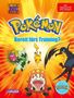 Logo "Pokémon", Text: "Bereit fürs Training?", "Einfach lesen lernen", "Mit Silbenschrift und Lesequiz", bunte Charaktere., Buch