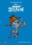 Oben steht "Neue Abenteuer von... Disney Agent Stitch". Unten "vorläufiges Cover". Stitch trägt eine Detektivmütze., Buch