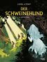 „Loisel & Pont: Der Schweinehund 4: Das Ritual“. Eine geisterhafte Figur beobachtet Wanderer im dichten Wald., Buch