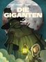 Titel: DIE GIGANTEN 11 ESHANI. Illustration: Riesige Gestalt mit Hut und Kind mit Laterne vor Mond, umgeben von Fledermäusen.