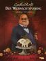"Agatha Christie: Der Weihnachtspudding" ist ein Poirot-Krimi. Illustration zeigt Poirot mit Pudding auf einem Tisch.