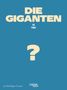 „DIE GIGANTEN 13, TAO“ in großen Buchstaben auf blauem Hintergrund, darunter ein Fragezeichen.