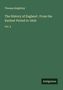 Eine grüne Buchabdeckung mit dem Text: "Thomas Keightley, The History of England: From the Earliest Period to 1839, Vol. 2". Unten rechts "Antigonos"., Buch
