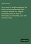 Charles Cowan: An Account of the Proceedings at the Sixth Anniversary Meeting of the Provincial Medical and Surgical Association, Held at Bath, on Wednesday and Thursday, July 18th and 19th, 1838, Buch