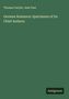 Thomas Carlyle: German Romance: Specimens of Its Chief Authors, Buch