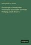 Titel: Chronologisch-thematisches Verzeichnis Sämtlicher Tonwerke Wolfgang Amade Mozart's. Grüner Hintergrund. Unten: Antigonos.