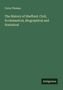 Text: "Cyrus Thomas. The History of Shefford. Civil, Ecclesiastical, Biographical and Statistical." Grüner Hintergrund., Buch