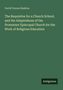 Grüner Hintergrund mit weißem Text: "David Greene Haskins. The Requisites for a Church School..." Unten rechts steht "Antigonos"., Buch