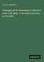 Oben steht „John W. Haseltine“. Haupttext: „Catalogue of the Numismatic Collection...05/23/1883“. Unten „Antigonos“. Grüner Hintergrund.