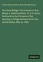 Text auf grünem Hintergrund über eine Rede zur Brooklyn Bridge Eröffnung 1883, Autoren: Abram Stevens Hewitt, Richard Salter Storrs., Buch