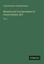 Grüner Hintergrund, weißer Text: "Francis Horner, Leonard Horner. Memoirs and Correspondence of Francis Horner, M.P. Vol. 1".