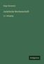 Texte: Hugo Neumann, Juristische Wochenschrift, 14. Jahrgang. Klein unten: Antigonos. Alles auf dunkelgrünem Hintergrund., Buch